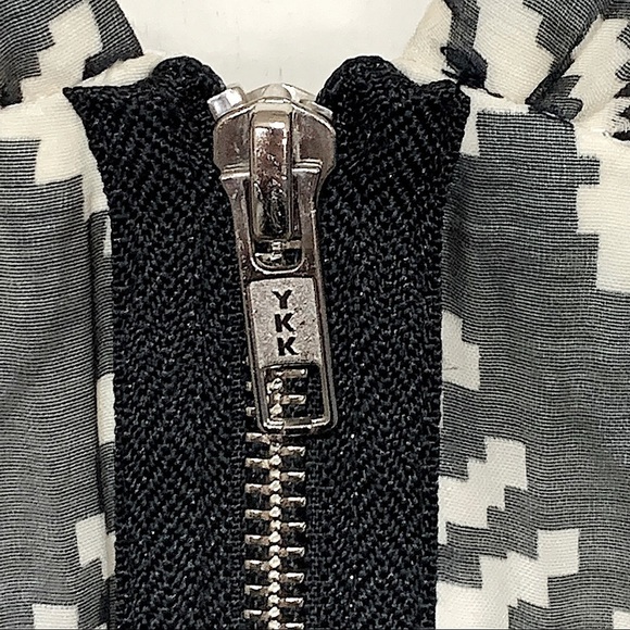 Milly of New York Ethnic Tribal Print Sleeveless Dress in Black and Ivory Size 8 - Picture 6 of 7
